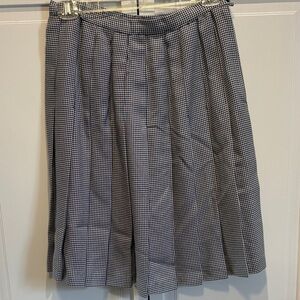 Briggs New York Monochrome Checkered A-Line Skirt